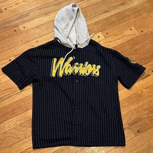 Golden State Warriors Navy and Royal Pinstripe Hoodie